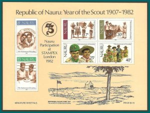 Nauru 1982 Boy Scout Movement, MS, MNH 249a,SGMS262