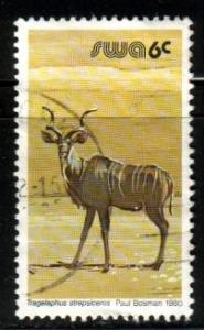 Greater Kudu, South West Africa stamp SC#452 Used