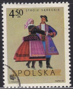 Poland 1690 Costumes From Sacz, Cracow 4.50zł 1969