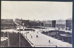 1909 Montevideo Uruguay RPPC Postcard Cover To Paris France Independence Place