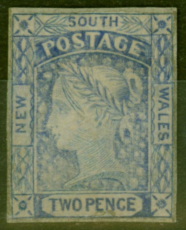 New South Wales 1851 2d Greyish Blue SG55 Fine Lightly Mtd Mint