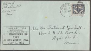 G175 #C5 US TRANS MAIL DES MOINES, IOWA FDC BL4138