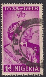 Nigeria 1948 KGV1 1d Royal Silver Wedding SG 62 ( L1312 )