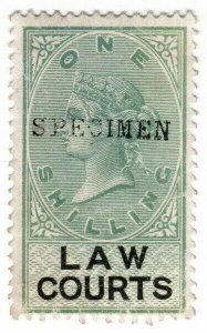 (I.B) QV Revenue : Law Courts (Scotland) 1/- (1878) specimen 