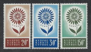 CYPRUS SC# 244-6 FVF/MNH 1964