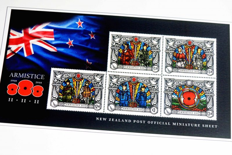 COLOR PRINTED NEW ZEALAND 2016-2020 STAMP ALBUM PAGES (103 illustrated pages)