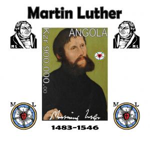 ANGOLA SHEET IMPERF MARTIN LUTHER