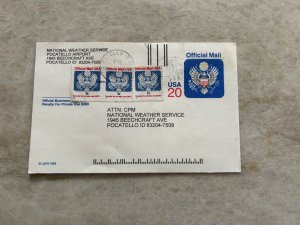 UZ6 20c OFFICIAL Postal Card USED Genuine Usage RARE - APS Lifetime Member