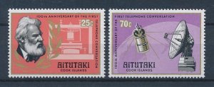 [116511] Aitutaki 1977 100 Years Telephone Graham Bell satellite  MNH