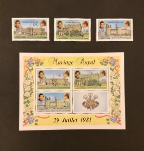 Stamps Comoro Islands Scott #551-553a never hinged