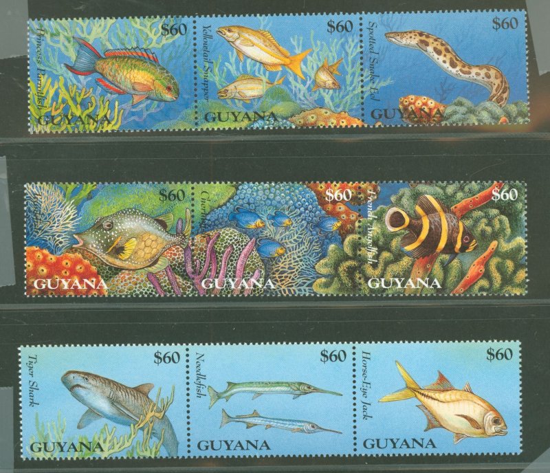 Guyana #2977A-2977I  Single (Complete Set) (Fauna)