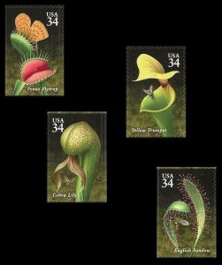 US 3528-3531 Carnivorous Plants 34c set 4 MNH 2001