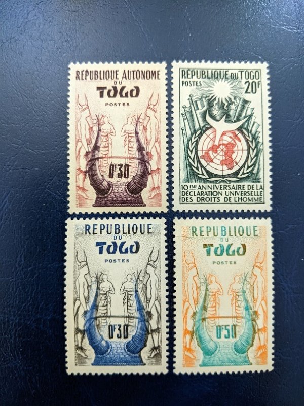 Togo 333,347,350-351 VF-XFMH, CV $1.80