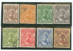 Zanzibar #184-187/189-192  Single