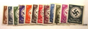 GERMANY, Scott: O92-O103 SET, USED, (SOME CTO), Lot30, Cat $441.95