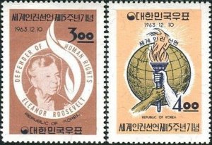 Korea South 1963 SG489 Declaration of Human Rights set MNH