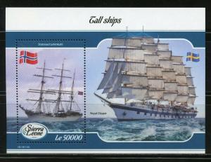 SIERRA LEONE  2019 TALL SHIPS SOUVENIR  SHEET  MINT NEVER HINGED