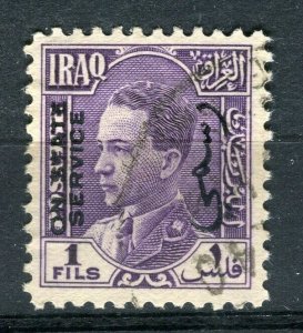 IRAQ; 1934 early Ghazi SERVICE Optd. issue fine used 1f. value