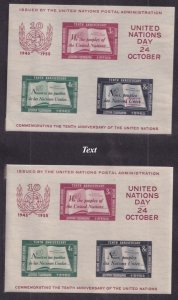 BOBPLATES UN #35-8 UN Charter Complete Set Blocks, Souvenir Sheets, FDCs