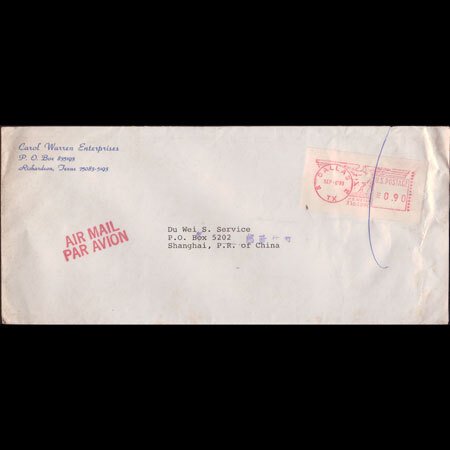 U.S.A. 1989 - Cover Used-with meter postage label