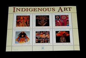 U.N.NEW YORK #836, 2003, INDIGENOUS ART, SOUVENIR SHEET, MNH,NICE! LQQK!