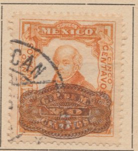 MEXICO 1916 Overcharged 20c on 5c Used Stamp A29P45F38830-