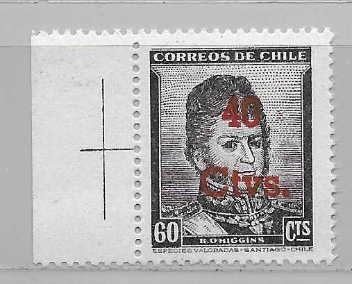 Chile 266 O'Higgins Surcharge single MNH