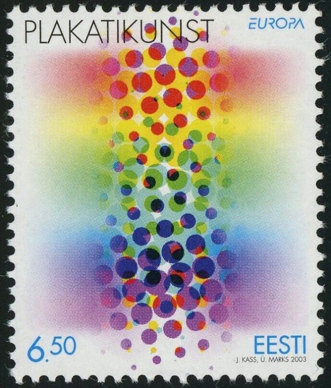 Estonia #458 Europa Poster Art 6.50K Postage Stamp 2003 Eesti MLH