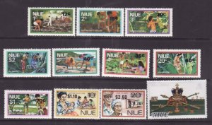 Niue-Sc#203-13-Unused NH set-Fishing-Harvesting-1977-