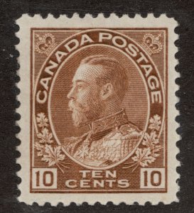 #118 - Canada - 10c - 1925 - Admiral - MH - VF -  superfleas - est$60