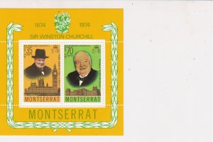 Montserrat 1974 Centenary Birth Sir Winston Churchill MNH Stamps Sheet Ref 27132