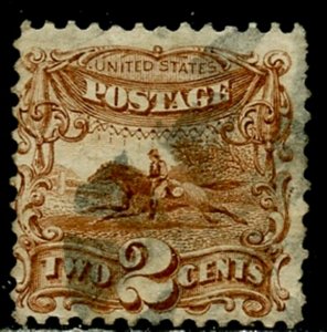 US Sc#113 1869 2c Post Horse & Rider Average-Fine Used