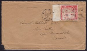 Malta - 1956 - Scott #252 - used on cover to Canada - King's Scroll