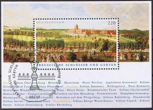 Germany 2005 Scott# 2347 used Berlin, souv. sheet Prussian Castles and Gardens