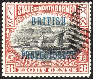 1901, North Borneo 8c, Used, Sc 111