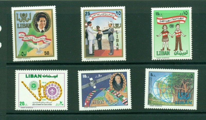 Lebanon VFMNH sets - 1988 complete CV $25.25