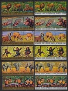 Guinea MNH Sc 752-57,C137-42 Fauna Value $ 58,10