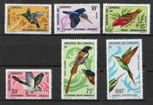 Comoro Islands 1967 Airmail, Beautiful Birds (6v Cpt) MNH CV$56