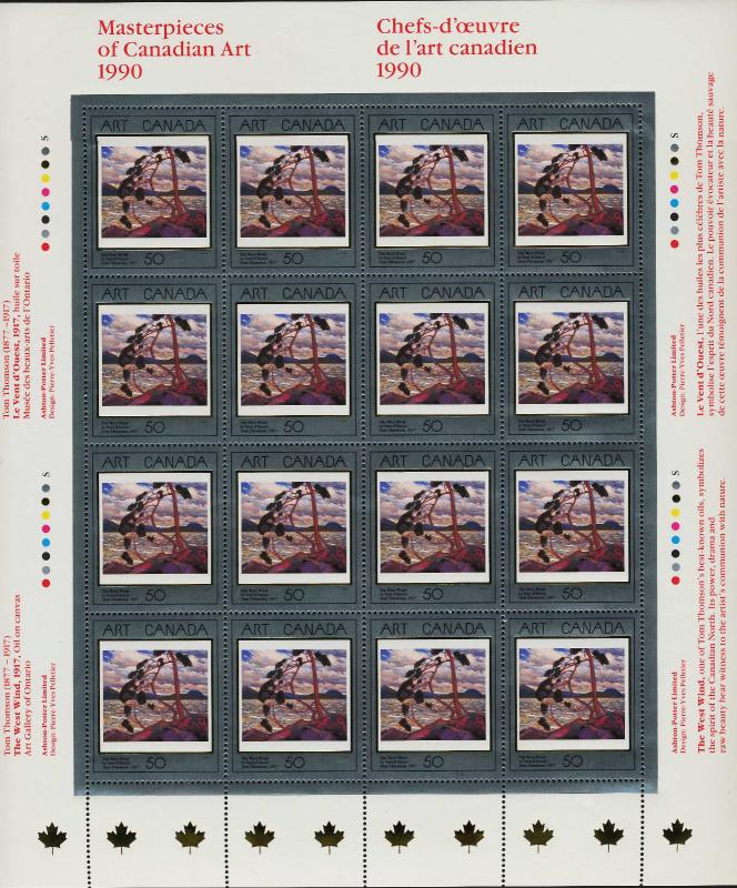 Canada 1271 sheet MNH Art, Thomson The West Wind