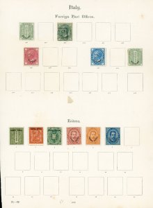 ITALY & COLONIES  OLD TIME COLLECTION ON PAGES CATALOGUE VALUE$ 2050