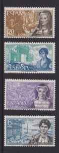 Spain  #1522-1525  MNH 1968 famous women