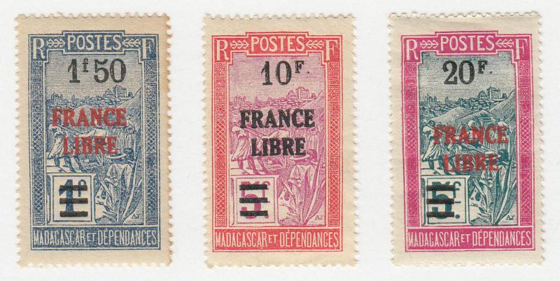 Madagascar - 1942 - SC 212-14 - NH/H - 214 H