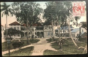 1913 Belize British Honduras Picture Postcard Cover To Australia Court House