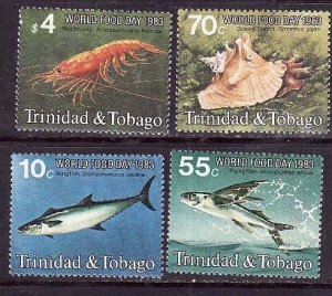 Trinidad & Tobago-Sc#388-91-unused NH set-Marine Life-Fish-1983-
