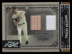 Randy Johnson 2005 Playoff Card #88 Authentic Game-Used Bat/Jersey Pieces 47/50