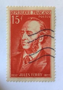 France 1951 Scott 644 used - 15 Fr,  Jules Ferry