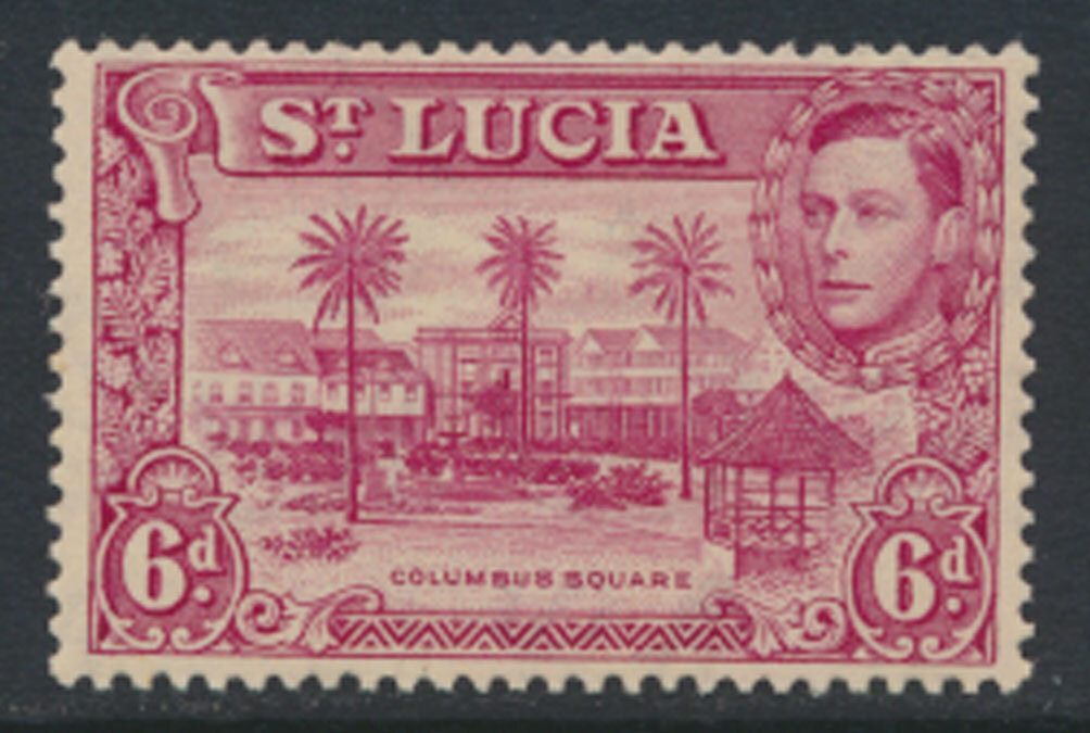 St Lucia Sc 119a SG 134a MLH Carmine Lake see scans and details