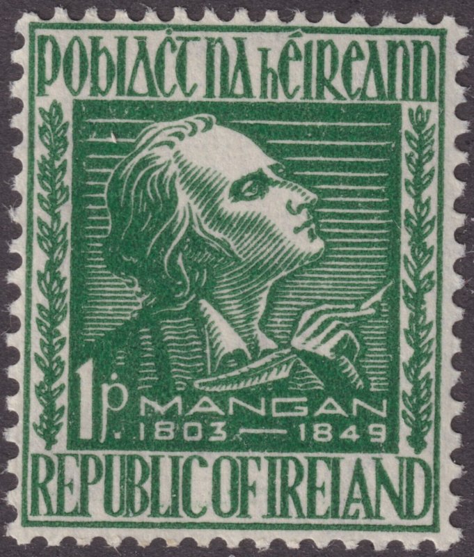 Sc# 141 Ireland 1949 James Clarence Mangan, poet complete set MNH CV $2.90