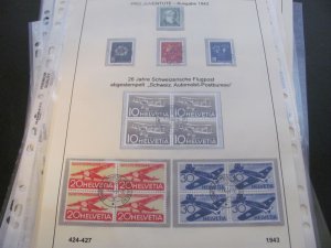 SWITZERLAND USED STAMPS & COVERS COLL. ON PAGES 1930-2005 $2K-$3K CAT. XF (191)