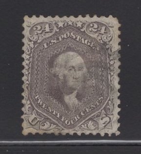 US Stamp Scott #70 USED 24c Red Lilac Washington SCV $300